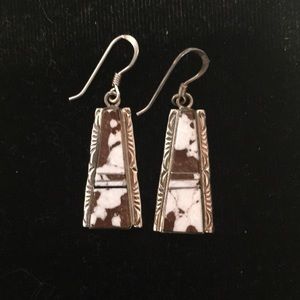 S.S. Crazy Horse Turquoise Asymmetrical Earrings